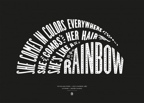 Canvas She's like a rainbow, The Rolling Stones - Black - Galeria Impresionarte
