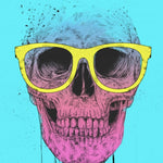 Pop art skull with glasses - Galeria Impresionarte