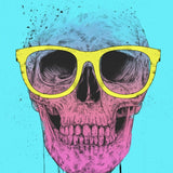 Pop art skull with glasses - Galeria Impresionarte