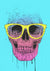 Pop art skull with glasses - Galeria Impresionarte