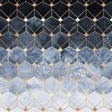 Canvas Blue Hexagons And Diamonds - Galeria Impresionarte