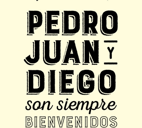 Canvas Pedro Juan y Diego Creamy - Galeria Impresionarte