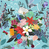 Canvas Colorful mix floral pattern 01