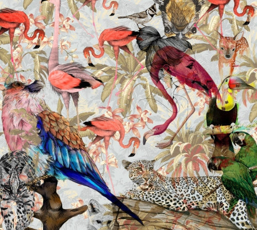 Canvas pink jungle cuadrado - Galeria Impresionarte