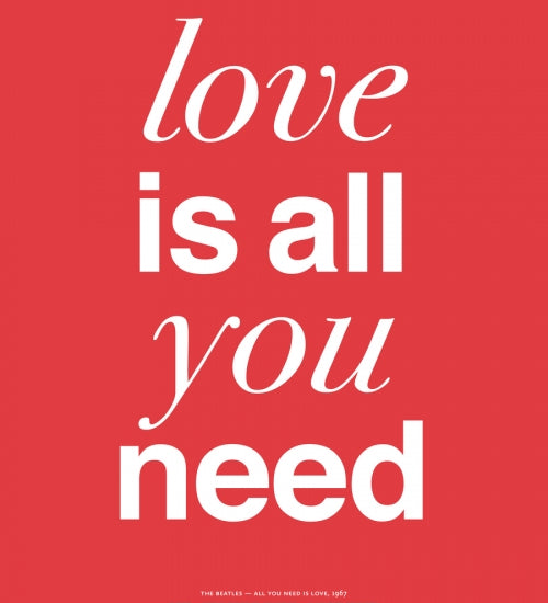 Canvas THE BEATLES - LOVE IS ALL YOU NEED tulip - Galeria Impresionarte