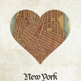 Canvas New York City Map Print