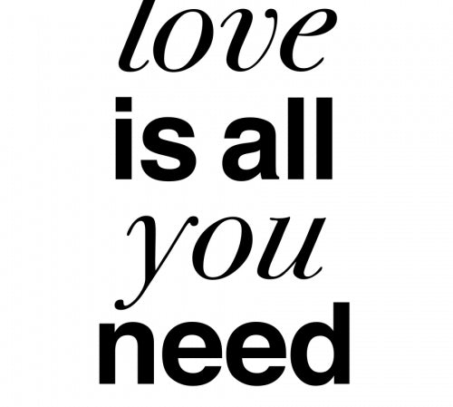 Canvas The Beatles - Love is all you Need White - Galeria Impresionarte