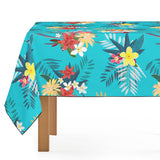 Mantel de Hule Frangipani, Lily Palm Leaves Tropical