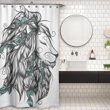 Cortina de Baño Poetic Lion Turquoise