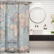 Cortina de Baño Mapa Mundi 1847